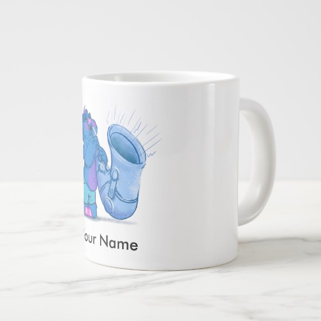 Caneca De Café Grande Mug personalizado com o caractere monstro "N" (Frente Esquerda)