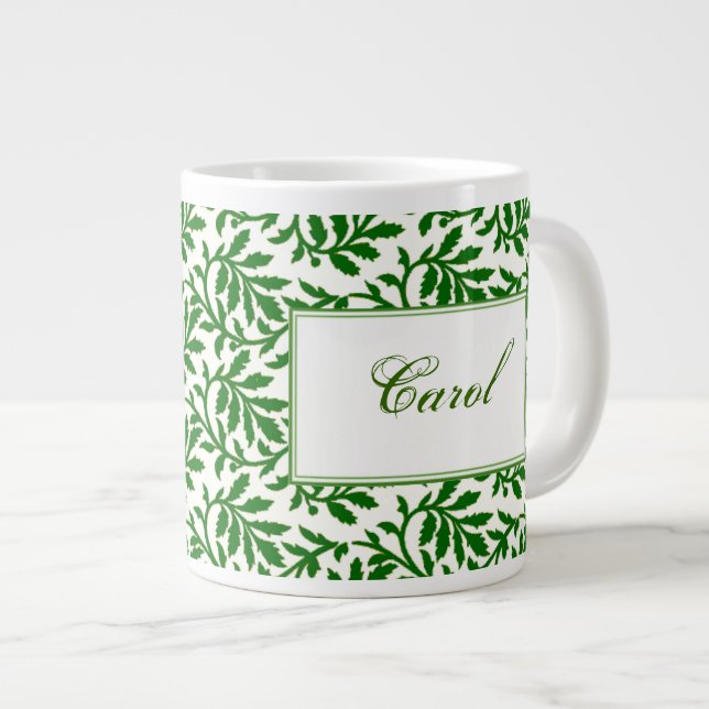 Caneca De Café Grande Mug Personalizado da Ivy Verde (Frente Esquerda)