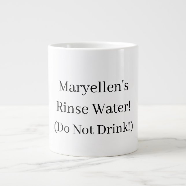 Caneca De Café Grande Mug personalizado de "Rinse Water" para artistas (Frente)