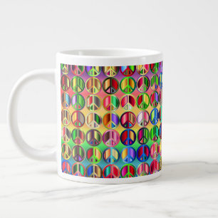Caneca De Café Grande Mug Psicodélico da Paz