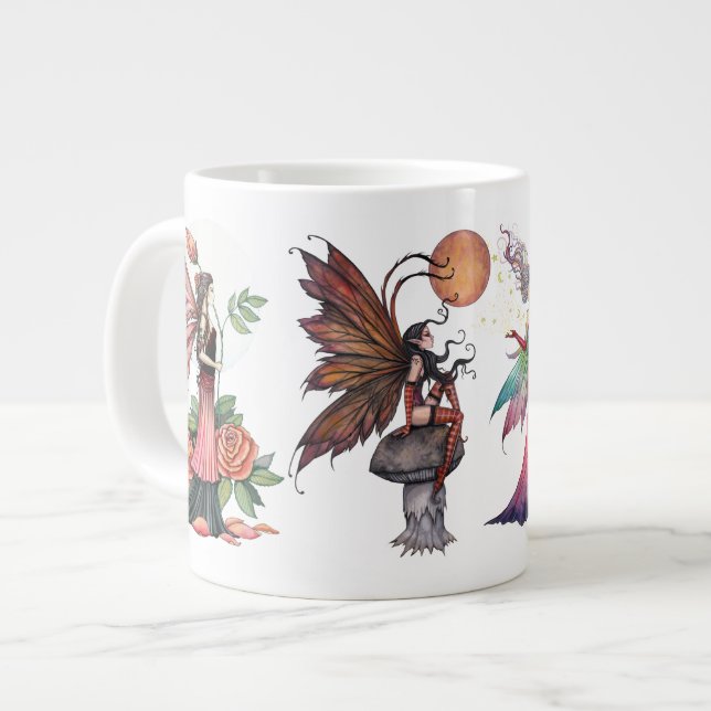 Caneca De Café Grande Muita Fairies Mug de Molly Harrison (Frente Esquerda)