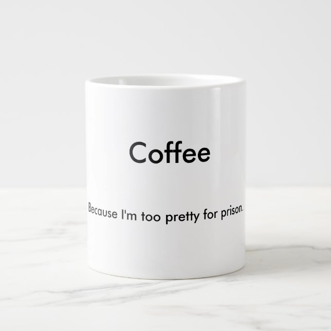 Caneca De Café Grande Muito Bonito Para A Prisão De Mug (Frente)