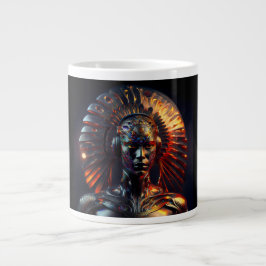 Caneca De Café Grande Mulher alienígena com endereço de metal