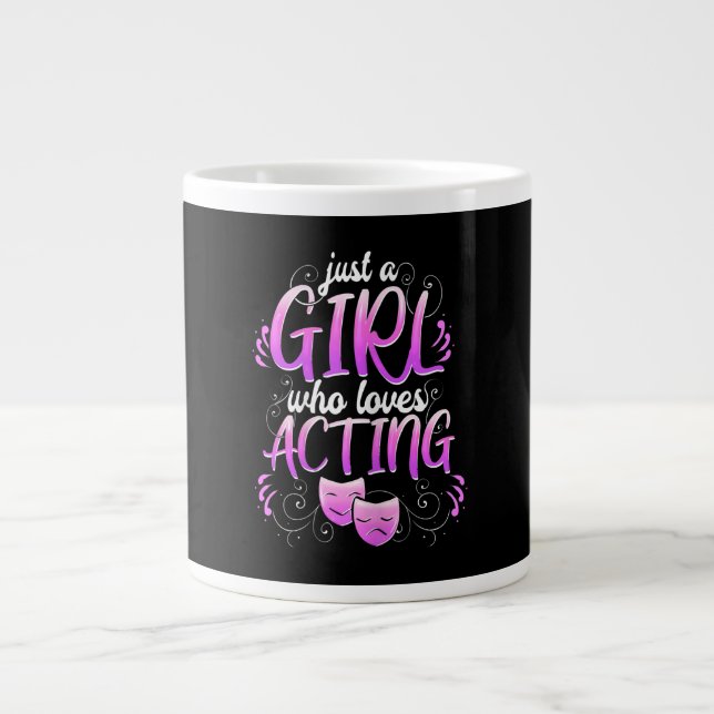 Caneca De Café Grande Mulher Atriz Agindo Musicais Da Broadway (Frente)
