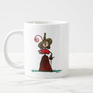 Caneca De Café Grande Mulher com Espada
