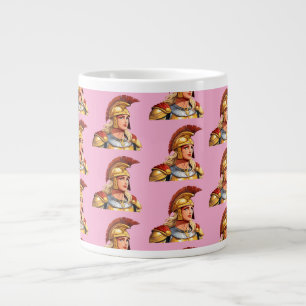 Caneca De Café Grande Mulher guerreira grega perfil em clássico