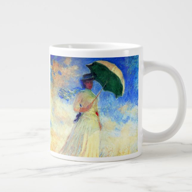 Caneca De Café Grande Mulher Monet com Parasol à Direita (Direita)