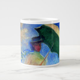 Caneca De Café Grande Mulher Monet com Parasol à Direita