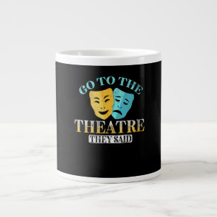 Caneca De Café Grande Mulheres vão ao teatro - Engraçado ensaio de tea