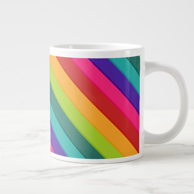 Caneca De Café Grande Multicolores Striped (Direita)