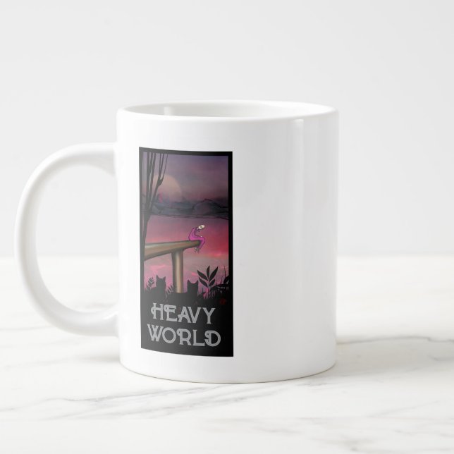 Caneca De Café Grande Mundo Pesado (Esquerda)