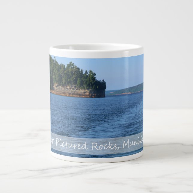 Caneca De Café Grande Munising Michigan (Frente)