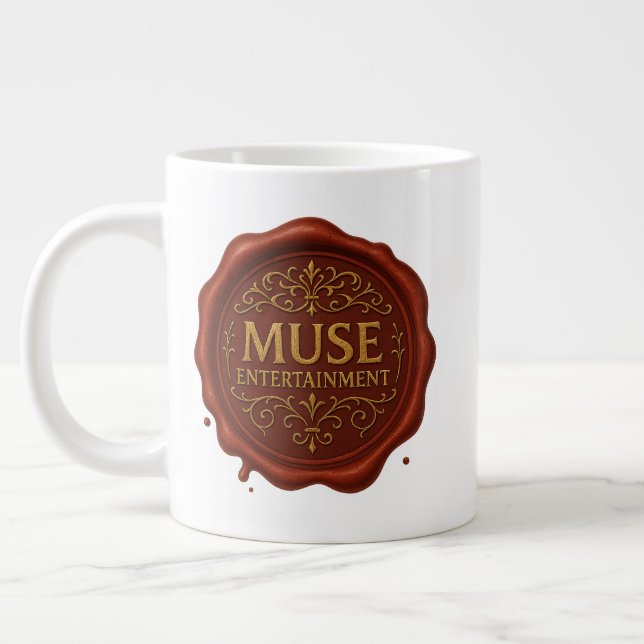 Caneca De Café Grande Muse Entertainment™ - Logotipo Oficial (Esquerda)