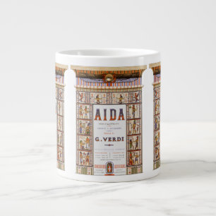 Caneca De Café Grande Música de Ópera Vintage, Aida Egípcia de Verdi