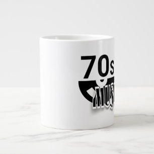Caneca De Café Grande Música dos anos 60 - Jumbo Mug