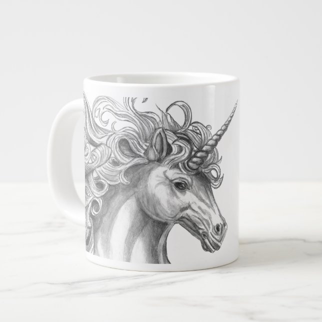 Caneca De Café Grande Mythological Unicorn Mug (Frente Esquerda)