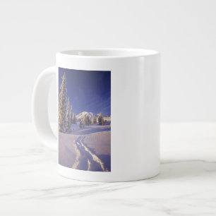 Caneca De Café Grande NA, EUA, Washington, Mt. Rainier NP, Neve