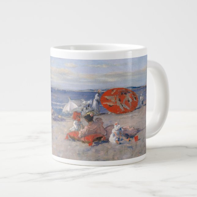 Caneca De Café Grande Na praia| c.1892 (Frente Esquerda)