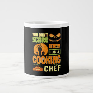 Caneca De Café Grande Não Assuste o Cozinhar Chef de Halloween Presente