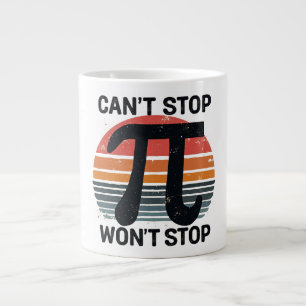 Caneca De Café Grande Não consigo parar não vai parar o dia de pi
