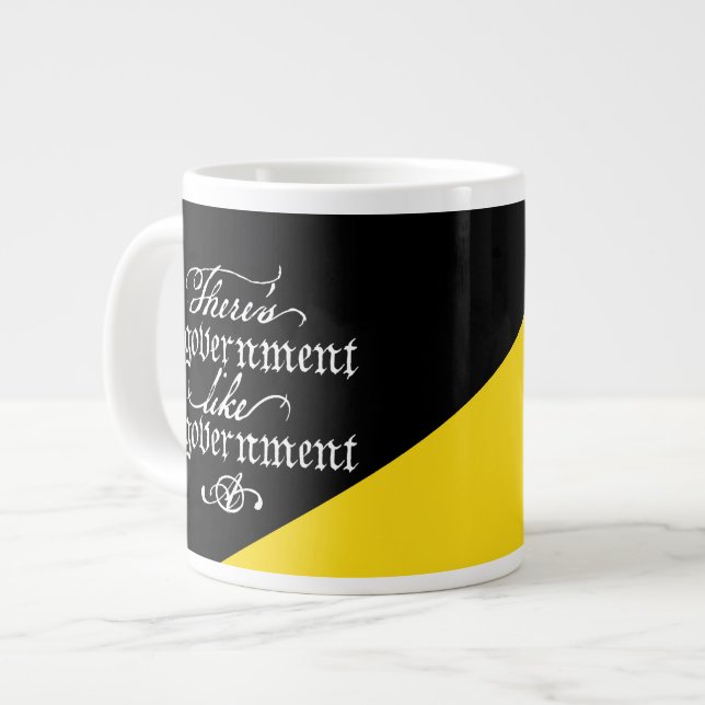 Caneca De Café Grande Não há Governo Jumbo Mug (Frente Esquerda)