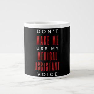 Caneca De Café Grande Não me faça usar minha voz do assistente médico