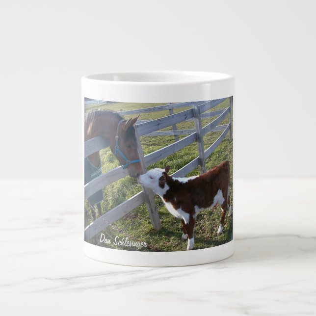 Caneca De Café Grande Não podemos ser Amigos Gigantes? (Frente)