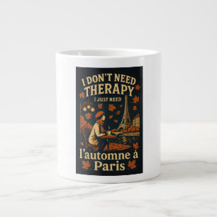 Caneca De Café Grande Não preciso de terapia, preciso de um carro em Par