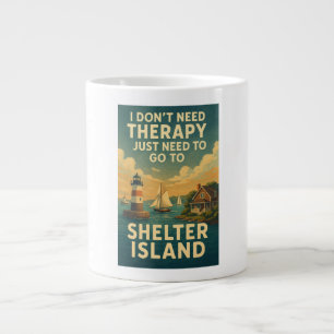 Caneca De Café Grande Não preciso de terapia, só preciso da Ilha Shelter