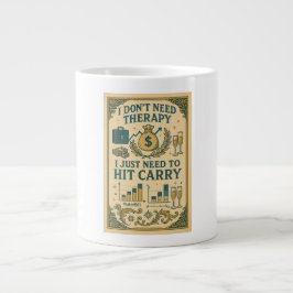 Caneca De Café Grande Não preciso de terapia, só preciso de acertar no c