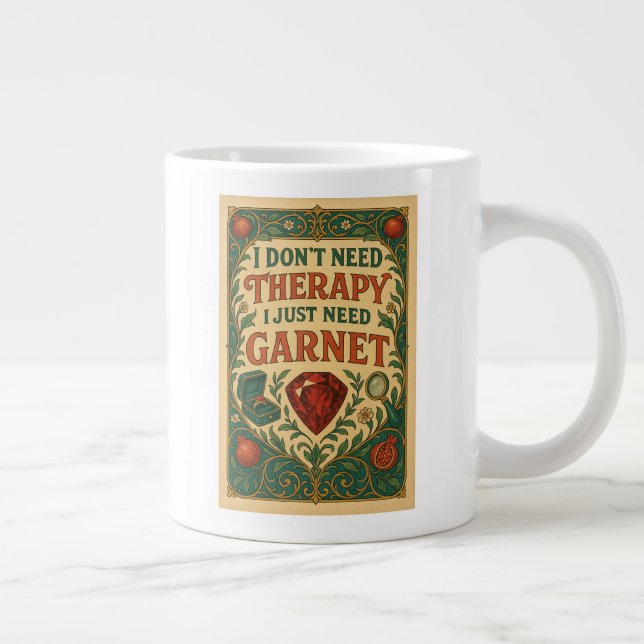 Caneca De Café Grande Não preciso de terapia, só preciso de granada (Direita)