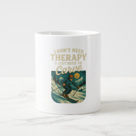 Caneca De Café Grande Não preciso de terapia, só preciso de gravar