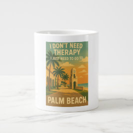 Caneca De Café Grande Não preciso de terapia, só preciso de Palm Beach