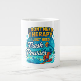 Caneca De Café Grande Não preciso de terapia, só preciso de pó fresco