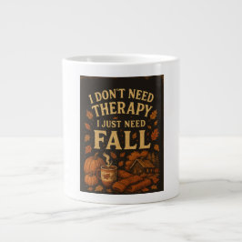 Caneca De Café Grande Não preciso de terapia, só preciso de Queda