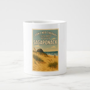 Caneca De Café Grande Não preciso de terapia, só preciso de Sagaponack