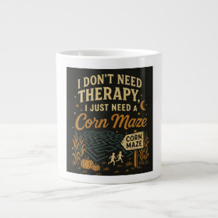 Caneca De Café Grande Não preciso de terapia, só preciso de um milho