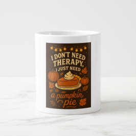Caneca De Café Grande Não preciso de terapia, só preciso de uma torta de