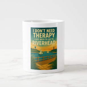 Caneca De Café Grande Não preciso de terapia, só preciso do Riverhead