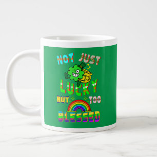 Caneca De Café Grande Não Só Sorte, Mas Muito Abençoado