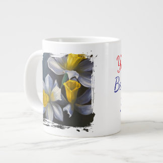 Caneca De Café Grande narcisos você é a melhor parte da minha vida