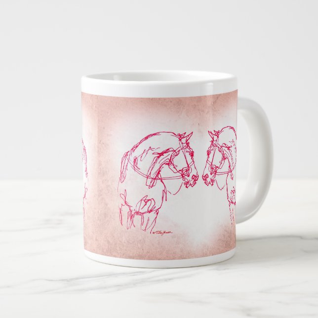 Caneca De Café Grande Nariz a Nariz Grande Mug (Frente Esquerda)