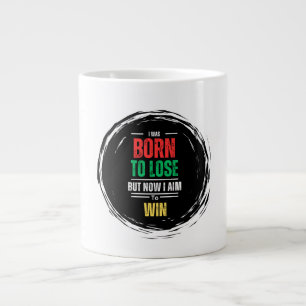 Caneca De Café Grande Nascer ao Perder Mas agora eu tenho o objetivo de