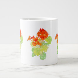 Caneca De Café Grande Nastúrbios de cor de laranja e escarlate