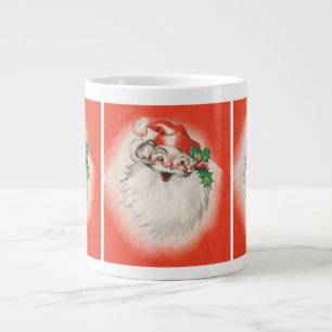 Caneca De Café Grande Natais vintages, Jolly Retro 50 Papai Noel