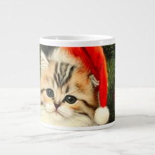 Caneca De Café Grande Natais vintages Kitten