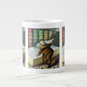 Caneca De Café Grande Natais vintages, Santa Claus, Lista Bela