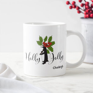 Caneca De Café Grande Natal Alegre Pinguim Divertido Engraçado