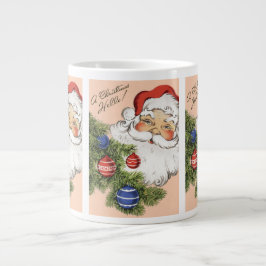 Caneca De Café Grande Natal Antigo Olá! Jolly Papai Noel