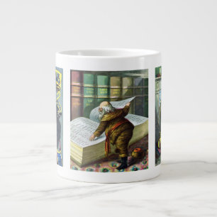 Caneca De Café Grande Natal Antigo, Papai Noel e Suas Obras